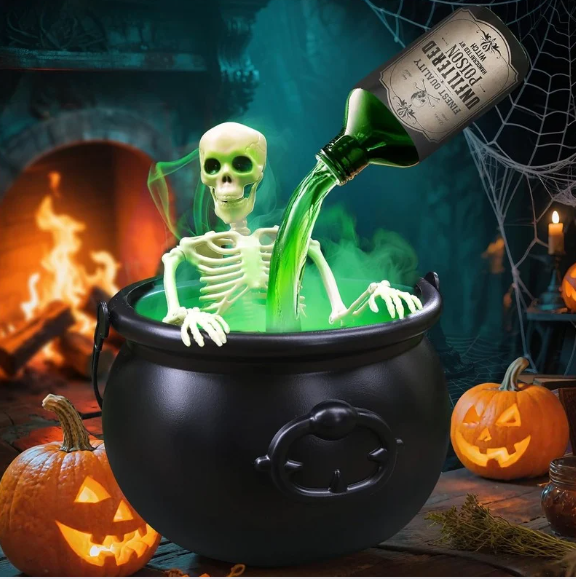 Chimeris magic halloween skeleton cauldron