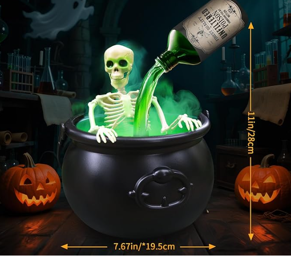 Chimeris magic halloween skeleton cauldron